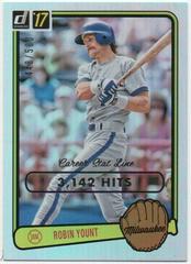 Robin Yount [Career Stat Line] Baseball Cards 2017 Panini Donruss Retro Variations 1983 Prices