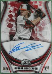 Gunnar Henderson [Red Trim] Baseball Cards 2023 Topps Chrome Black Ivory Autographs Prices
