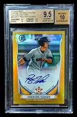 Preston Tucker [Chrome Gold Refractor] Baseball Cards 2014 Bowman Prospect Autograph Prices