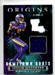 Justin Jefferson [Turquoise] #HR-JJE Football Cards 2022 Panini Origins Hometown Roots Prices