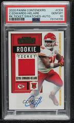 Clyde Edwards Helaire [Autograph] Football Cards 2020 Panini Contenders Rookie Ticket Swatches Prices