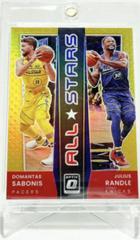 Domantas Sabonis, Julius Randle [Gold] Basketball Cards 2021 Panini Donruss Optic All Stars Prices