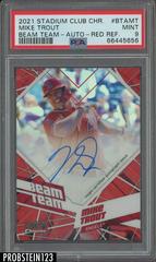 Mike Trout [Red Refractor] #SCCBA-MT Baseball Cards 2021 Stadium Club Chrome Autographs Prices