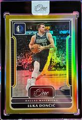 Luka Doncic [Gold] #66 Basketball Cards 2022 Panini One and One Prices