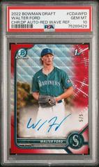 Walter Ford [Red Wave] #CDA-WFD Baseball Cards 2022 Bowman Draft Chrome Autographs Prices