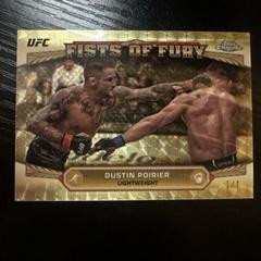 Dustin Poirier [Superfractor] #FOF-4 Ufc Cards 2024 Topps Chrome UFC Fists of Fury Prices