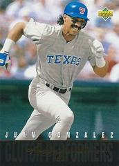 Juan Gonzalez #R10 Baseball Cards 1993 Upper Deck Clutch Performers Prices