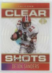 Deion Sanders [Red] Football Cards 2021 Panini Illusions Clear Shots Prices