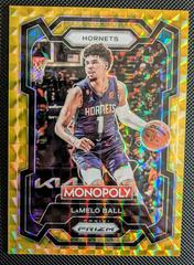 LaMelo Ball [Gold] Basketball Cards 2023 Panini Prizm Monopoly Prices