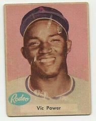 Vic Power [Pink Background] Baseball Cards 1955 Rodeo Meats Athletics Prices