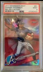 Dansby Swanson [Red Refractor] #61 Baseball Cards 2017 Bowman's Best Prices