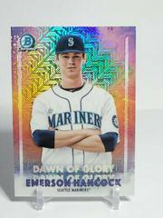 Emerson Hancock [Orange Refractor] #DG-11 Baseball Cards 2021 Bowman Chrome Mega Box Mojo Dawn of Glory Prices