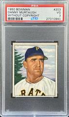 Danny Murtaugh [Without Copyright] Baseball Cards 1950 Bowman Prices