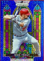 Mike Trout [Blue Mojo Prizm] Baseball Cards 2021 Panini Prizm Stained Glass Prices