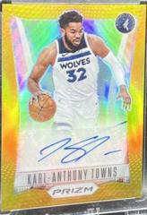 Karl Anthony Towns [Gold Prizm] Basketball Cards 2021 Panini Prizm Flashback Signatures Prices