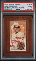 Julio Rodriguez [Red Ink] #MA-JR Baseball Cards 2023 Topps Allen & Ginter Mini Framed Autographs Prices