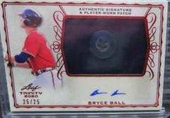 Bryce Ball [Red] Baseball Cards 2020 Leaf Trinity Patch Autographs Prices