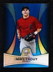 Mike Trout [Blue Refractor] Baseball Cards 2010 Bowman Platinum Prospects Prices