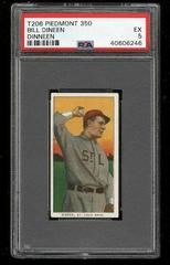 Bill Dinneen Baseball Cards 1909 T206 Piedmont 350 Prices