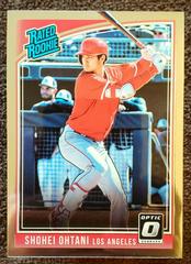 Shohei Ohtani [Batting Red] #56 Baseball Cards 2018 Panini Donruss Optic Prices