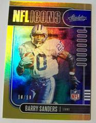 Barry Sanders [Spectrum Gold] #9 Football Cards 2019 Panini Absolute NFL Icons Prices