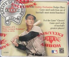 Hobby Box Baseball Cards 2001 Fleer Greats Prices