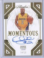 Derek Fisher [Gold] #11 Basketball Cards 2022 Panini Flawless Momentous Autograph Prices