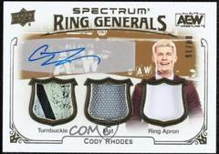 Cody Rhodes [Autograph] Wrestling Cards 2021 Upper Deck AEW Spectrum Ring Generals Relics Prices