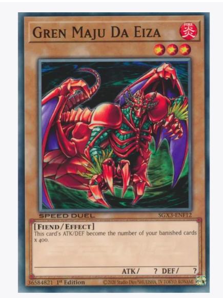 Gren Maju Da Eiza SGX3-ENF12 YuGiOh Speed Duel GX: Duelists of Shadows