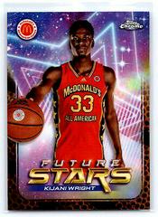 Kijani Wright [Orange Basketball] #FS-8 Basketball Cards 2022 Topps Chrome McDonald's All-American Future Stars Prices