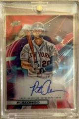 Pete Alonso [Red Flare] #CCA-PA Baseball Cards 2022 Topps Cosmic Chrome Autographs Prices
