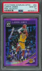 LeBron James [Pink Velocity] #94 Basketball Cards 2018 Panini Donruss Optic Prices