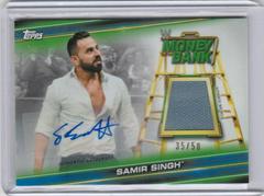 Samir Singh [Blue] #MRA-SA Wrestling Cards 2019 Topps WWE Money in the Bank Mat Relic Autographs Prices