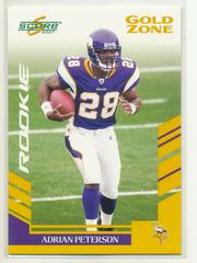 Adrian Peterson [Gold Zone] Football Cards 2007 Panini Score Prices