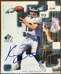 Koy Detmer [Autograph Gold] #KD Football Cards 1999 SP Signature Prices
