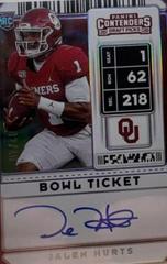 Jalen Hurts [Variation 2 Autograph Bowl] #115 Football Cards 2020 Panini Contenders Draft Picks Prices