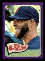 Dustin Pedroia [Team Logo Purple Refractor] #447 Baseball Cards 2014 Topps Heritage Chrome Prices