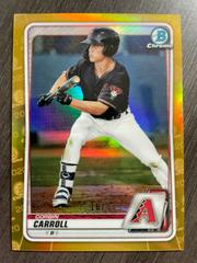 Corbin Carroll [Gold Refractor] Baseball Cards 2020 Bowman Draft Chrome Prices