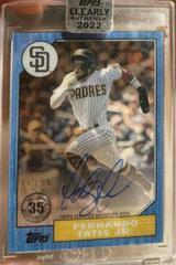 Fernando Tatis Jr. [Blue] #87TBA-FT Baseball Cards 2022 Topps Clearly Authentic 1987 Autographs Prices