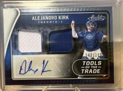 Alejandro Kirk Baseball Cards 2022 Panini Absolute Tools of the Trade 2 Swatch Signatures Prices