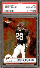 Corey Dillon #50 Football Cards 2001 Topps Finest Prices