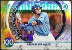 Ronaldo Hernandez [Gold Refractor] Baseball Cards 2020 Bowman Chrome Scouts' Top 100 Prices