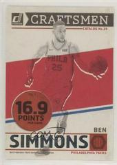 Ben Simmons Basketball Cards 2019 Panini Donruss Craftsmen Prices