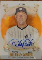 Derek Jeter [Orange Refractor] Baseball Cards 2021 Topps Allen & Ginter Chrome Autographs Prices