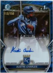 Austin Charles [Blue Lunar Crater] #CPA-AC Baseball Cards 2023 Bowman Chrome Prospect Autographs Prices