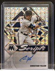 Christian Yelich #SC-CY Baseball Cards 2022 Panini Mosaic Scripts Autographs Prices