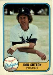 Don Sutton Baseball Cards 1981 Fleer Prices