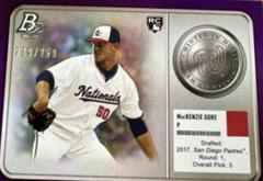MacKenzie Gore [Purple] #MM-18 Baseball Cards 2022 Bowman Platinum Minted in Merit Prices