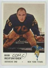 Bob Reifsnyder #218 Football Cards 1961 Fleer Prices