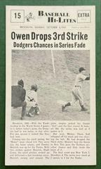 Owen Drops 3rd #15 Baseball Cards 1960 NU Card Baseball Hi Lites Prices